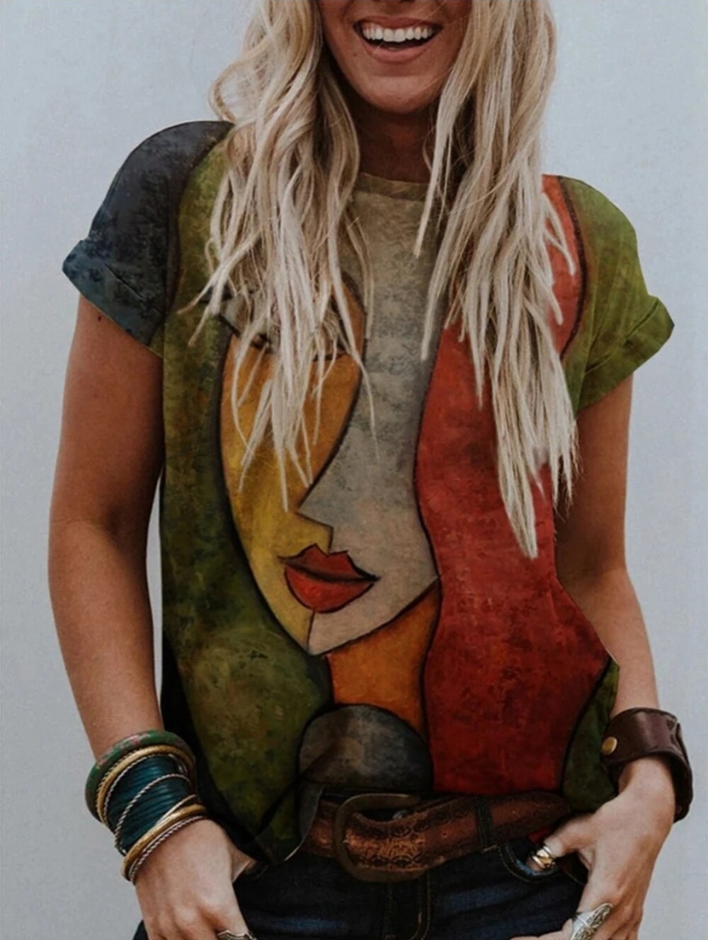 Misslook Abstract Art Print Women’s Tee